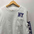 チャンピオン Champion T1011 USA製 NY プリント ポケット L/S Tシャツ ロンT メンズ import:M